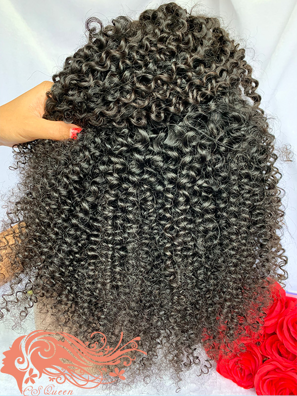 Csqueen 9A Kinky Curly U part wig 100% human hair wigs 150%density